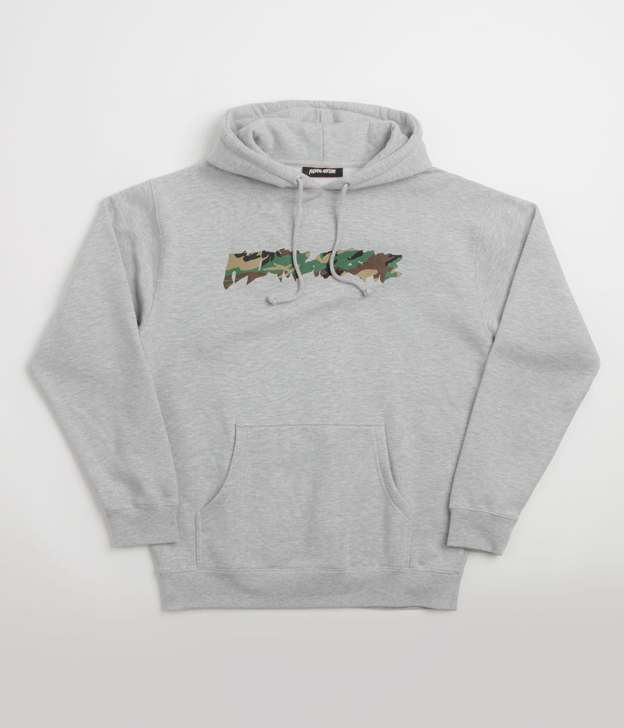 Fucking Awesome Camo Logo Hoodie - Ash Heather