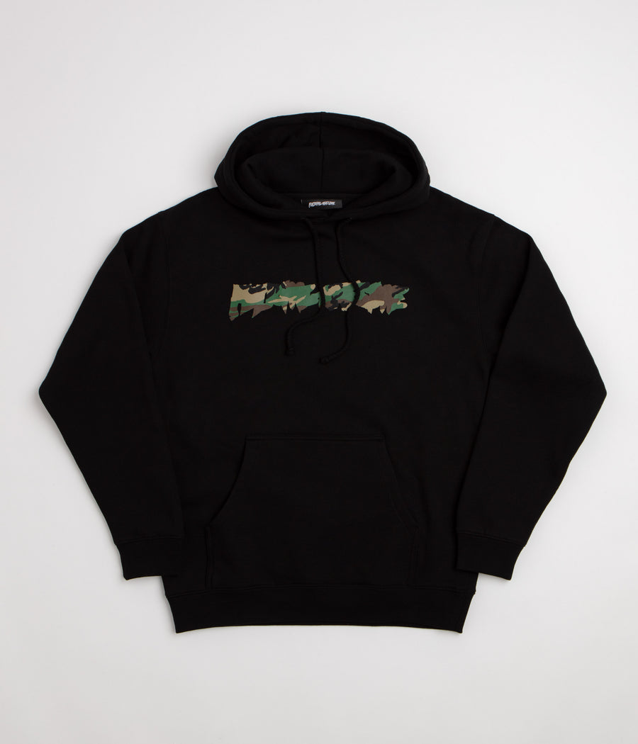 Fucking Awesome Camo Logo Hoodie - Black