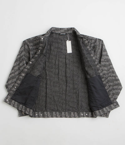 Fucking Awesome Herringbone Work Jacket in Black and Light Grey