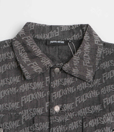Fucking Awesome Herringbone Work Jacket in Black and Light Grey