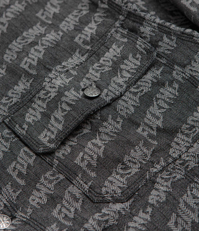 Fucking Awesome Herringbone Work Jacket in Black and Light Grey