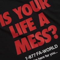 Fucking Awesome Is Your Life A Mess T-Shirt - Black thumbnail