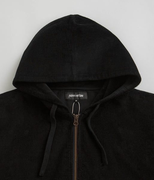 Fucking Awesome KO Corduroy Zipped Hoodie - Black | Flatspot