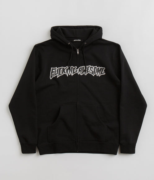 Fucking Awesome Stamp Logo Zip Hoodie - Black