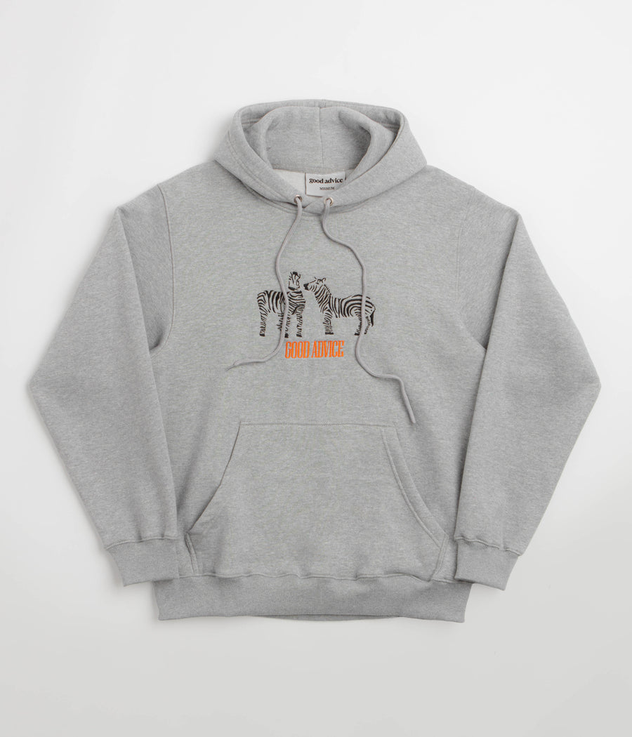 Good Advice Zebra Hoodie - Sports Grey