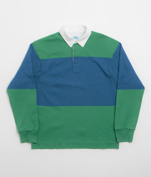 Gramicci Langdon Rugby Shirt - Cerulean / Emerald | Flatspot