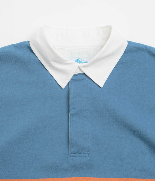 Gramicci Langdon Rugby Shirt - Sky / Apricot | Flatspot
