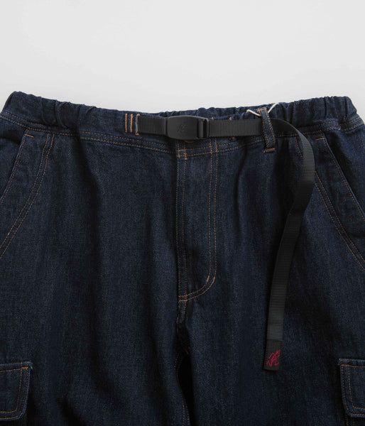 Gramicci Loose Denim Cargo Pants - Dark Indigo | flatspot