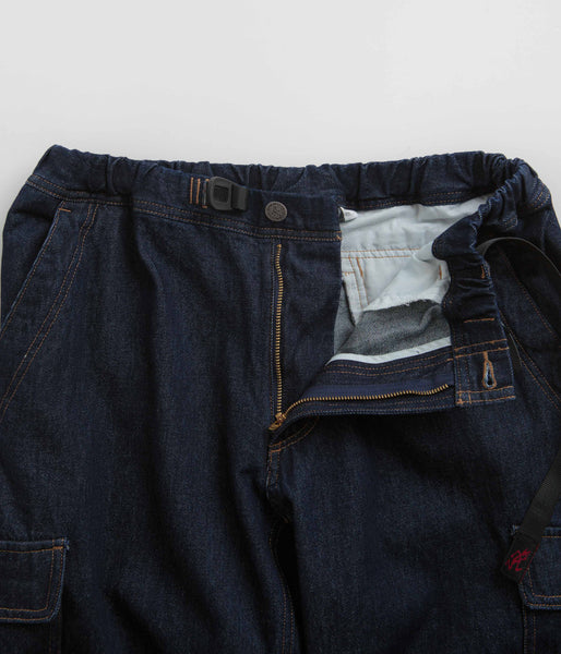 Gramicci Loose Denim Cargo Pants - Dark Indigo | flatspot