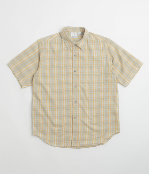 トップス TMT OMBRE CHECK SHORT SLEEVES SHIRTS Gramicci Ombre Short Sleeve Shirt - Mustard | flatspot