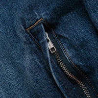 Grand Collection Denim Sherpa Track Jacket in Blue thumbnail