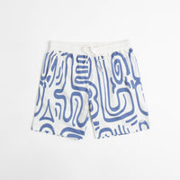 Helas Abstract Pique Shorts - White / Blue thumbnail