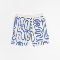 Helas Abstract Pique Shorts - White / Blue thumbnail