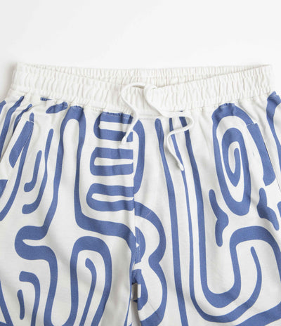 Helas Abstract Pique Shorts - White / Blue