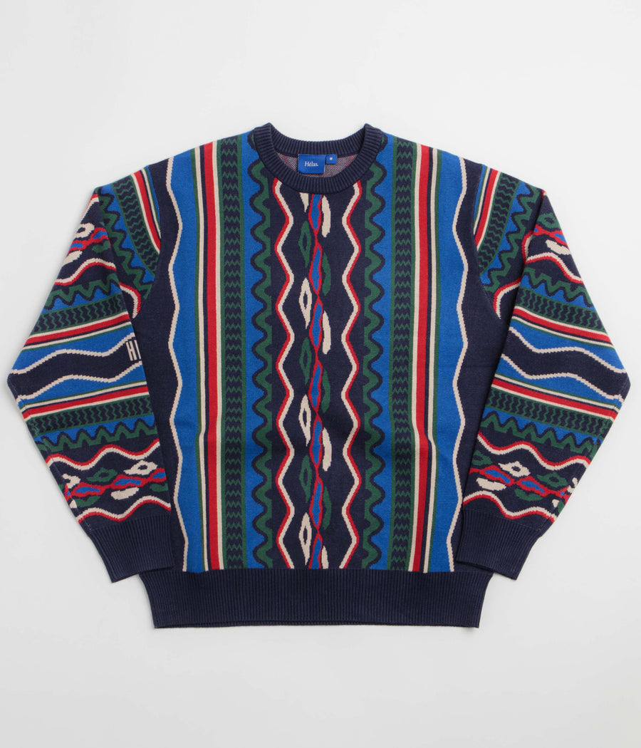 Helas Coog Knit Crewneck Sweatshirt - Blue