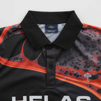 Helas Liquid Long Sleeve Polo Shirt - Black thumbnail