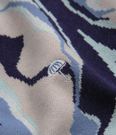 Helas Mirage Knit Crewneck Sweatshirt - Blue