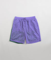 Helas Negative Swim Shorts in Purple and Green