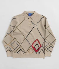 Helas Polo Club Knit Sweatshirt in Off White