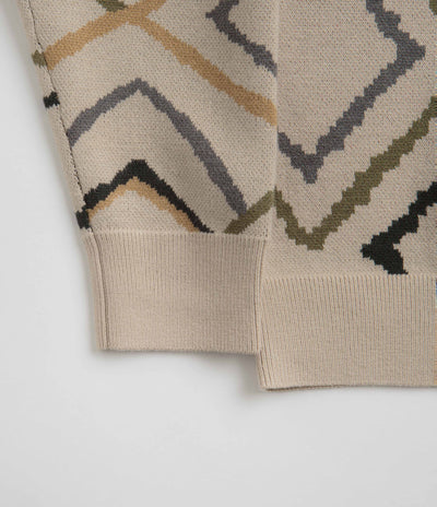 Helas Polo Club Knit Sweatshirt in Off White