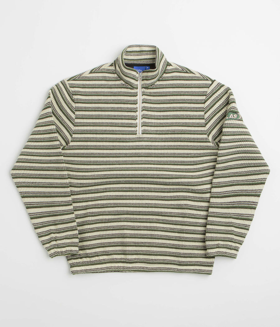 Helas Quentin Quarter Zip Knit Sweatshirt - Striped Multi