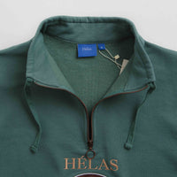 Helas Sahara Quarter Zip Sweatshirt - Khaki Green thumbnail