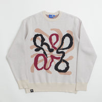 Helas Spirit Knit Crewneck Sweatshirt in Off White thumbnail