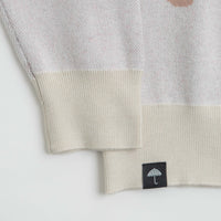 Helas Spirit Knit Crewneck Sweatshirt in Off White thumbnail
