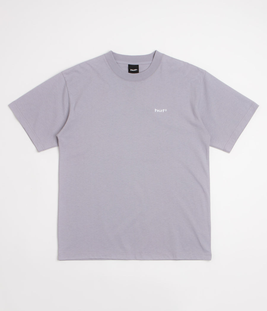 HUF 89 Embroidered T-Shirt - Lilac Chalk / White