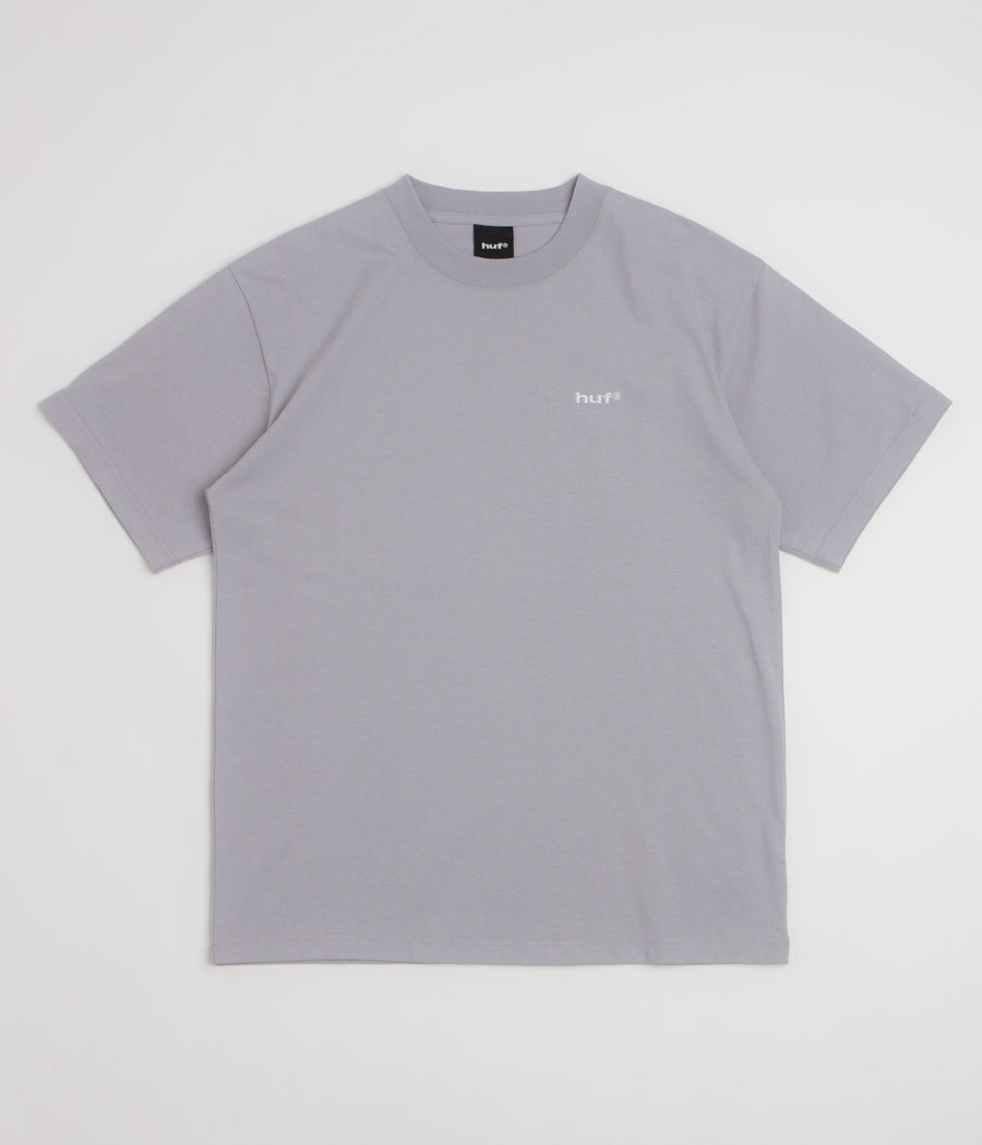 HUF 89 Embroidered T-Shirt - Lilac Chalk / White