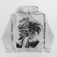 HUF Endless Waltz Split Zip Hoodie - Heather Grey thumbnail