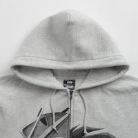 HUF Endless Waltz Split Zip Hoodie - Heather Grey thumbnail