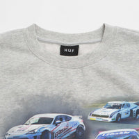 HUF Greddy Showcase Crewneck Sweatshirt in Heather Grey thumbnail