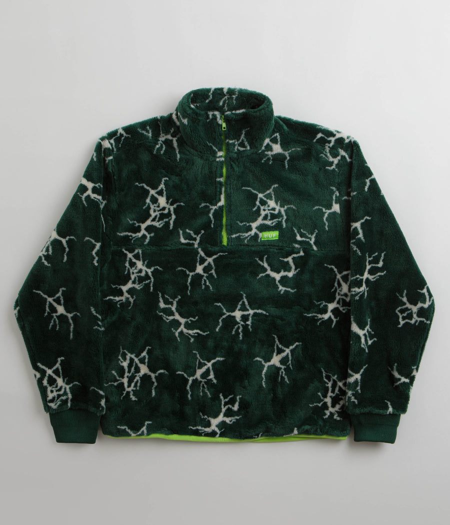 HUF Quake Sherpa 1/4 Zip Fleece - Forest Green