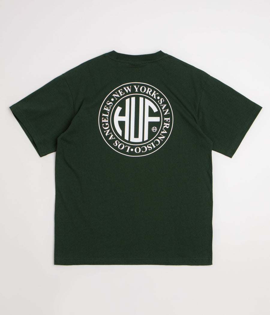 HUF Regional T-Shirt - Forest Green / White