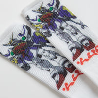 HUF Shenlong Gundam Crew Socks - White thumbnail