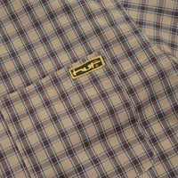 HUF Stretch Micro Plaid Short Sleeve Shirt in Clay thumbnail