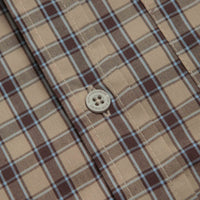 HUF Stretch Micro Plaid Short Sleeve Shirt in Clay thumbnail