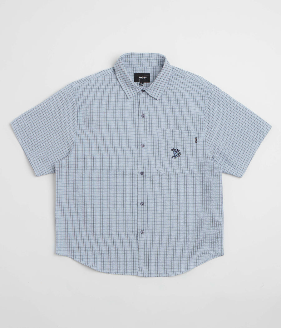 HUF Stuck On You Plaid Short Sleeve Shirt - Ice Blue