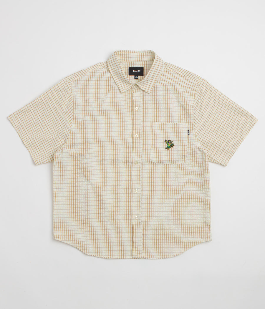 HUF Stuck On You Plaid Short Sleeve Shirt - Natural