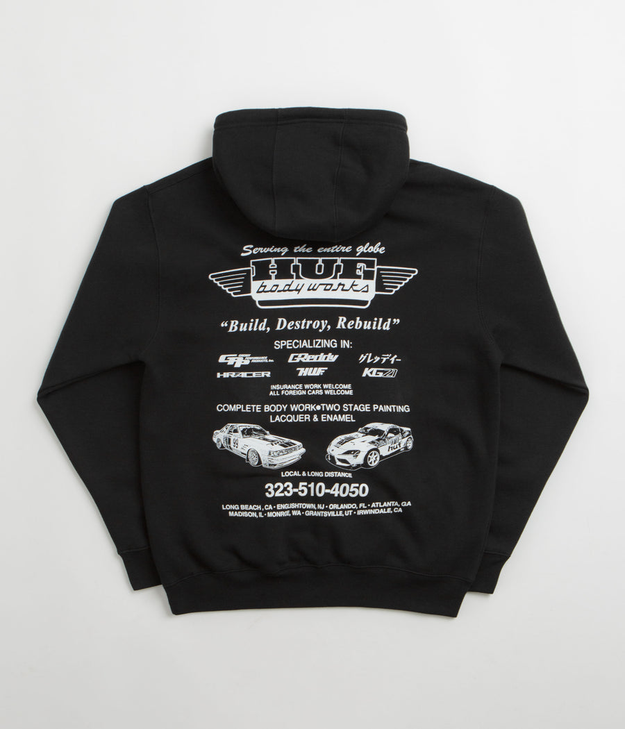 HUF x GReddy Body Works Hoodie - Black