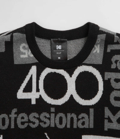 HUF x Kodak Dark Room Jacquard Knit Sweatshirt - Black