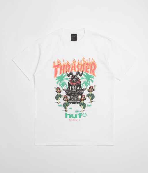 HUF x Thrasher Goat Luau T-Shirt - White | flatspot