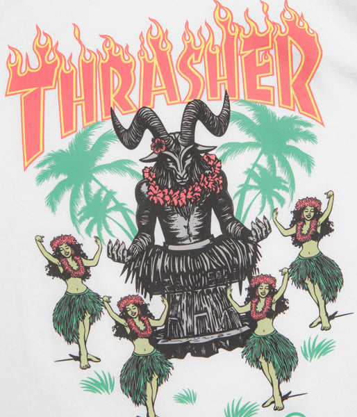 HUF x Thrasher Goat Luau T-Shirt - White | flatspot