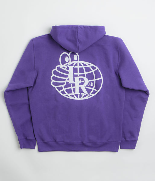【 Last Resort AB】 Last Resort AB Heel Tab Hoodie Last Resort AB Atlas Monogram Hoodie - Heliotrope / White