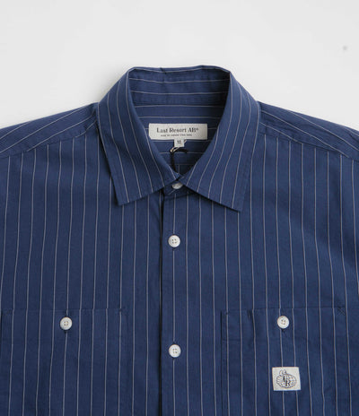 Last Resort AB SS-SM001 Short Sleeve Shirt in Blueprint