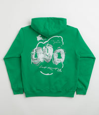 Last Resort AB x Julian Smith Heads Hoodie in Kelly Green and White