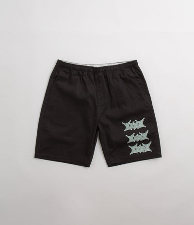 Lo-Fi Static Work Shorts in Black