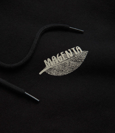 Magenta Botanic Hoodie - Black