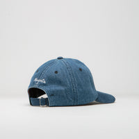 Magenta Chess Dad Cap - Blue Denim thumbnail